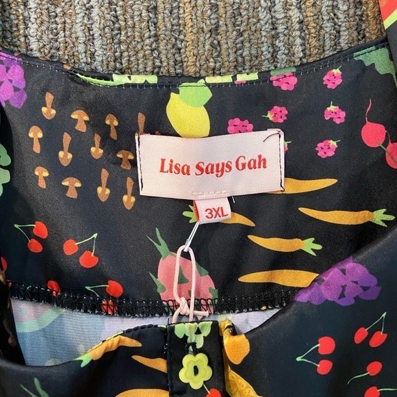 NWT Lisa Says Gah satin top womens 3xl - Picture 5 of 8